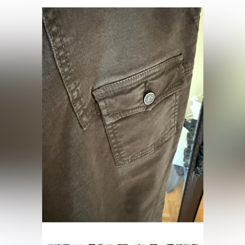 🎉HOST PICK 🎉Joie Dark Olive So Real Skinny Cargo Jeans, size 32 - Picture 6 of 7